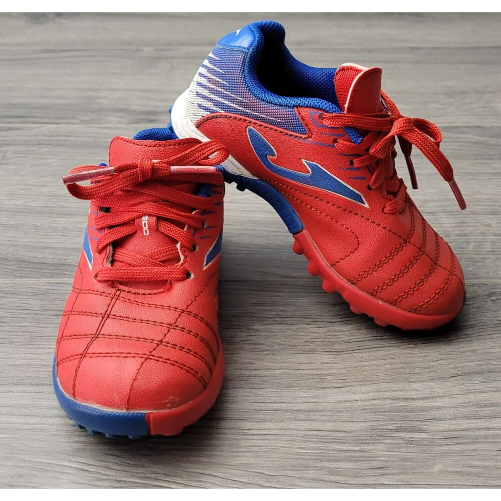 Joma Toledo Jr Kids Turf Red Blue Soccer Shoes Youth 8C‎
